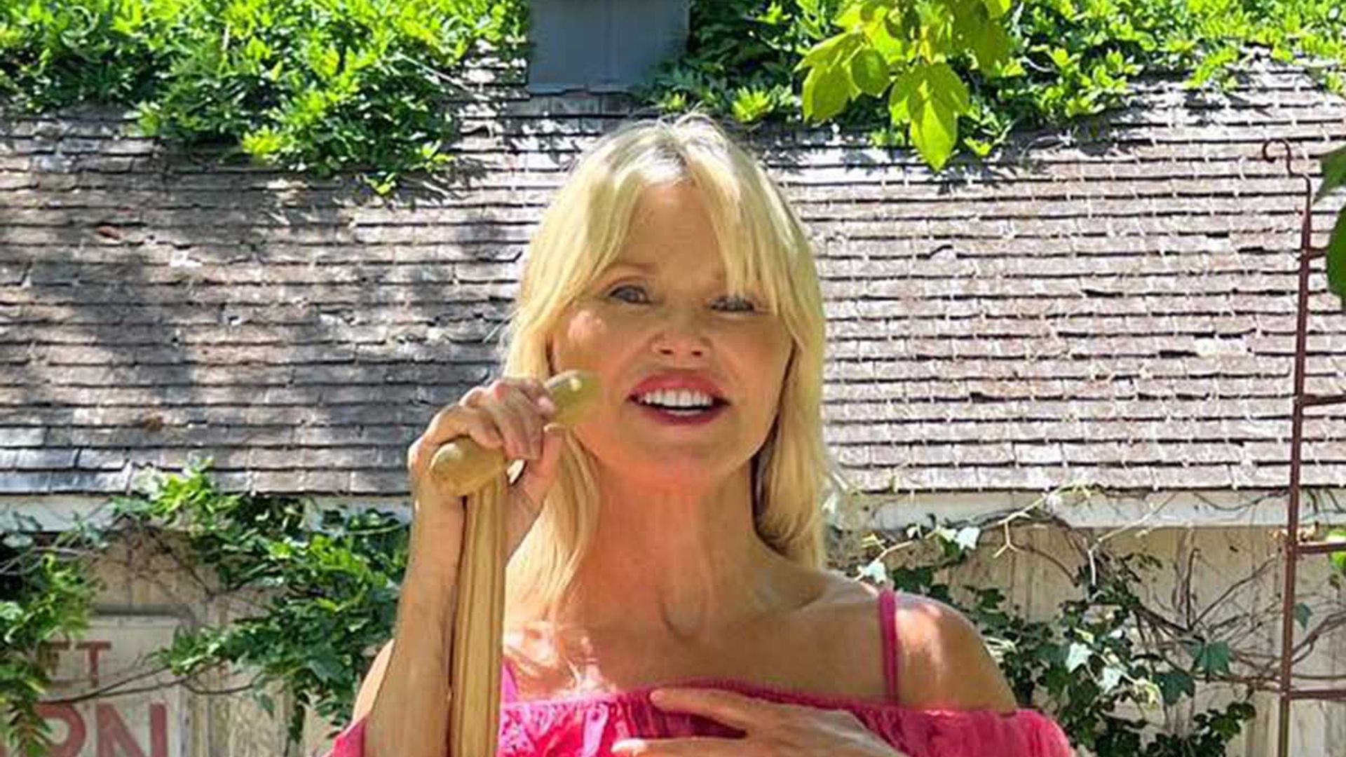 Christie Brinkley Stuns In Tiny Pink Dress At M Home And Wait