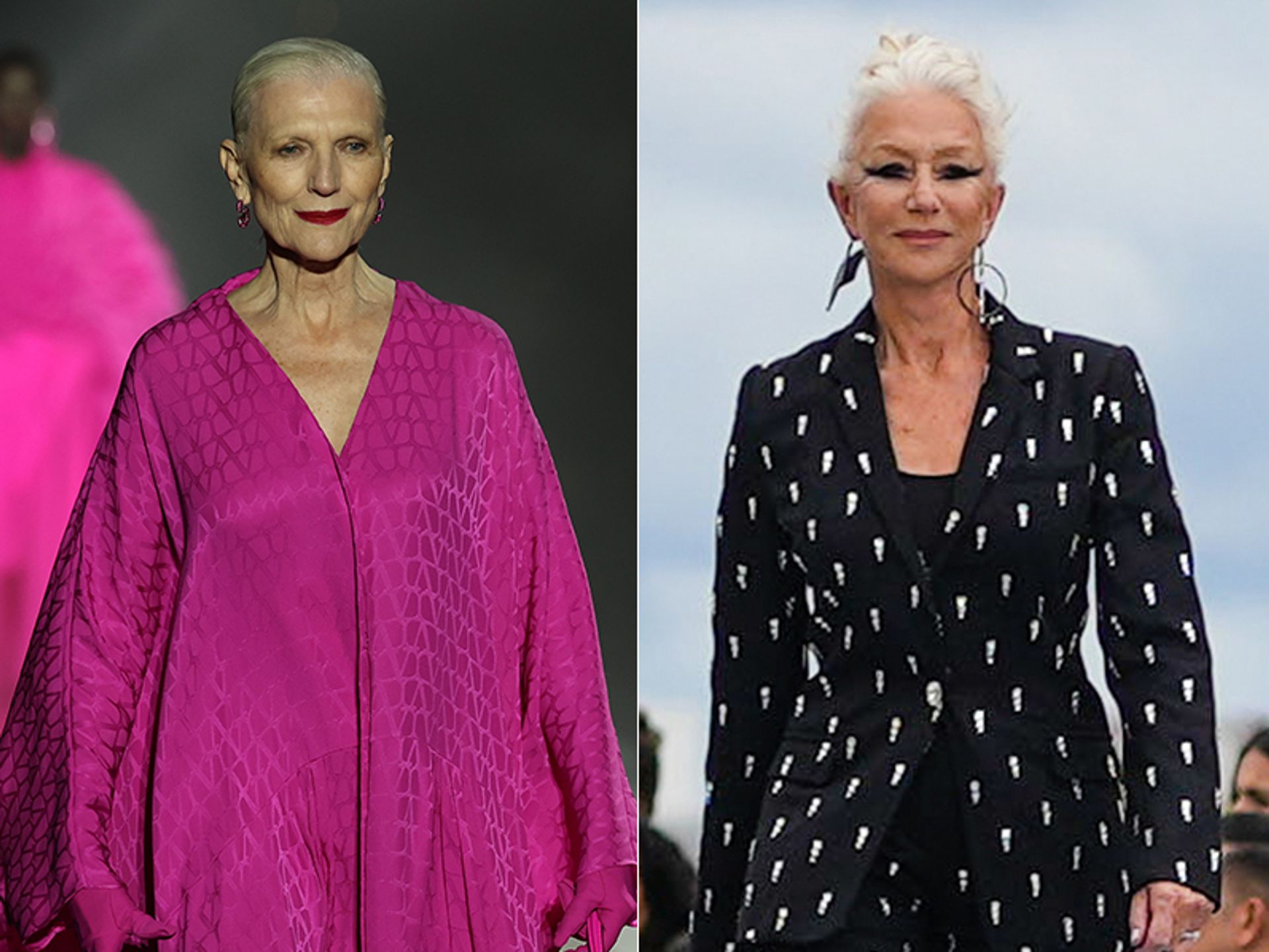 These over 70s models are still tearing up the runway: Prue Leith, Helen  Mirren, Maye Musk and more | HELLO!