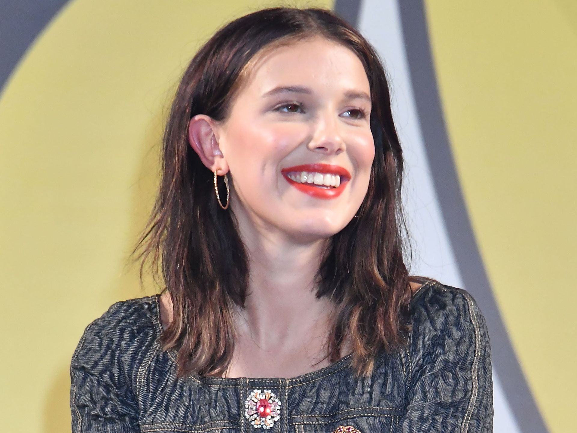 Millie Bobby Brown channels future father-in-law Jon Bon Jovi in