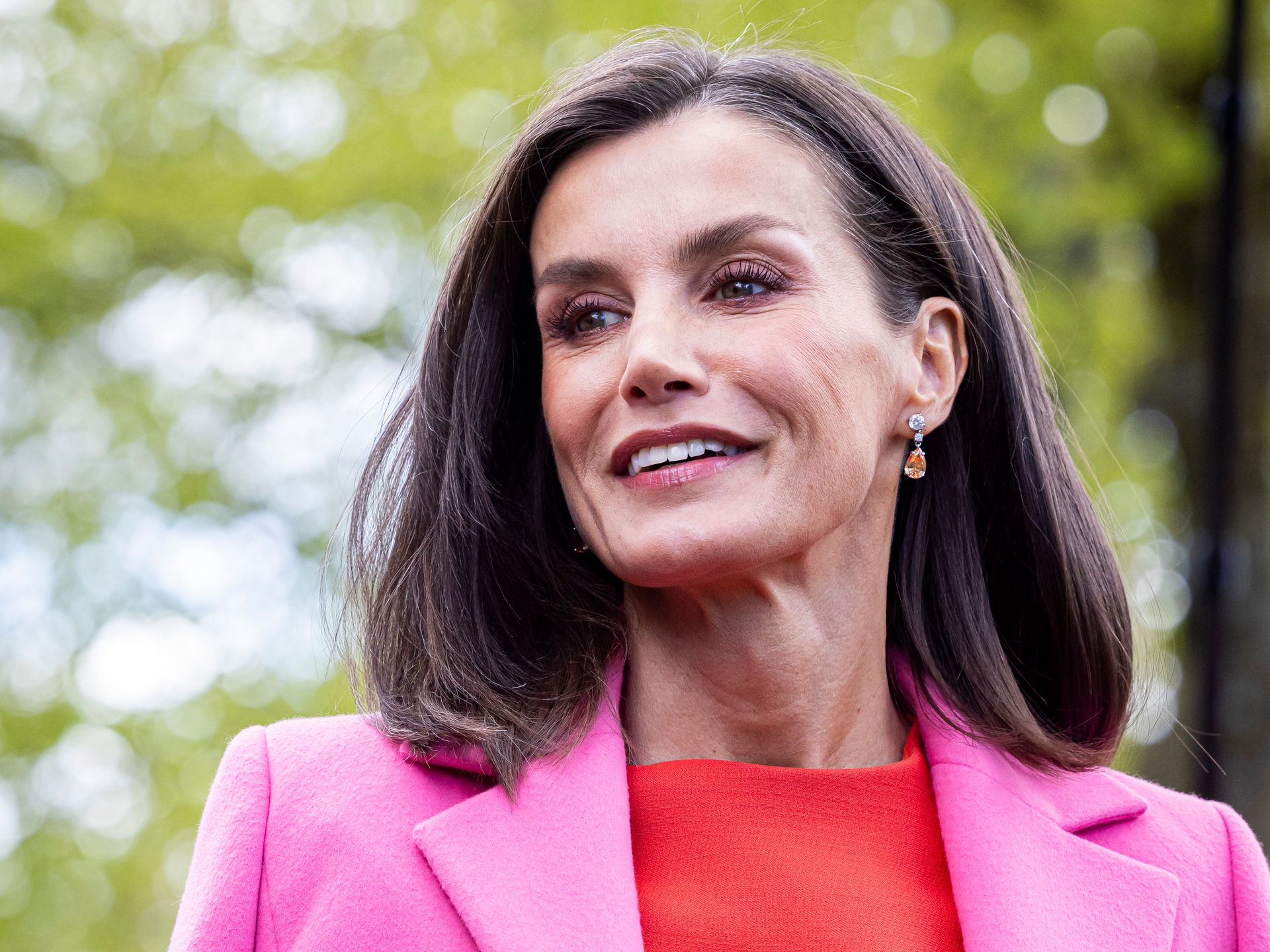 Queen Letizia stuns in fitted dress and Barbie heels | HELLO!