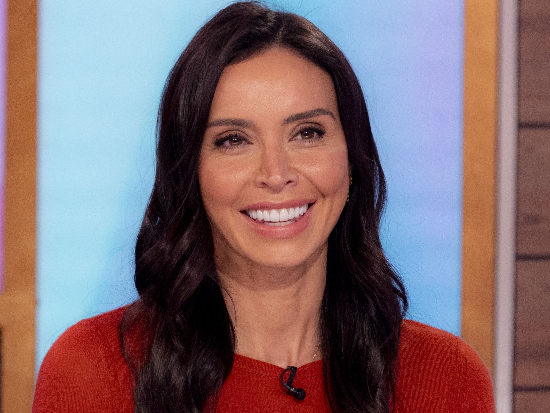 Christine Lampard looks red hot in figure-hugging bodycon dress with  thigh-high split | HELLO!