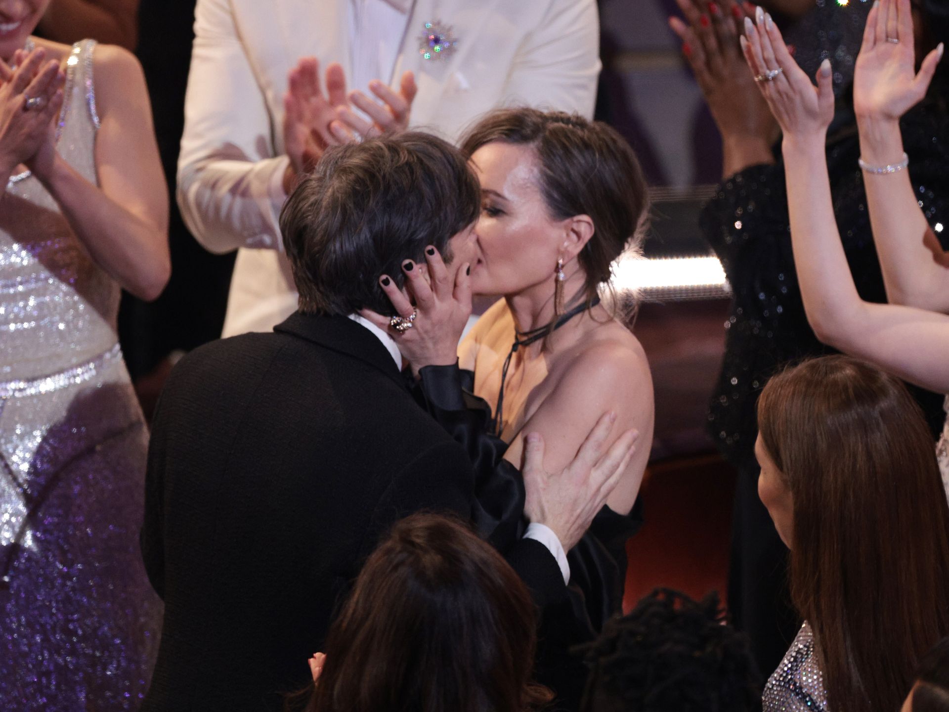 Watch Cillian Murphy and wife Yvonne share passionate kiss as he wins Best  Actor at 2024 Oscars | HELLO!