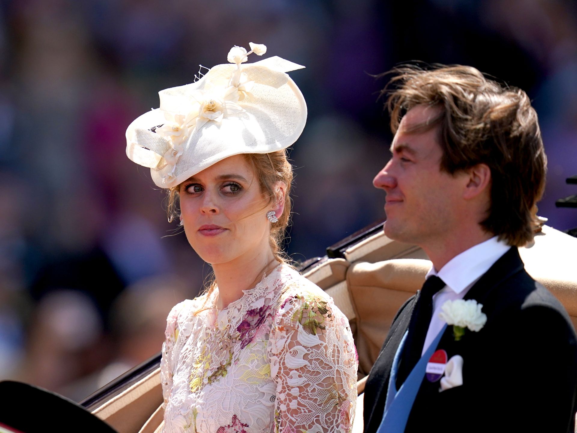 Princess Beatrice steals the show at Royal Ascot in bridalwear