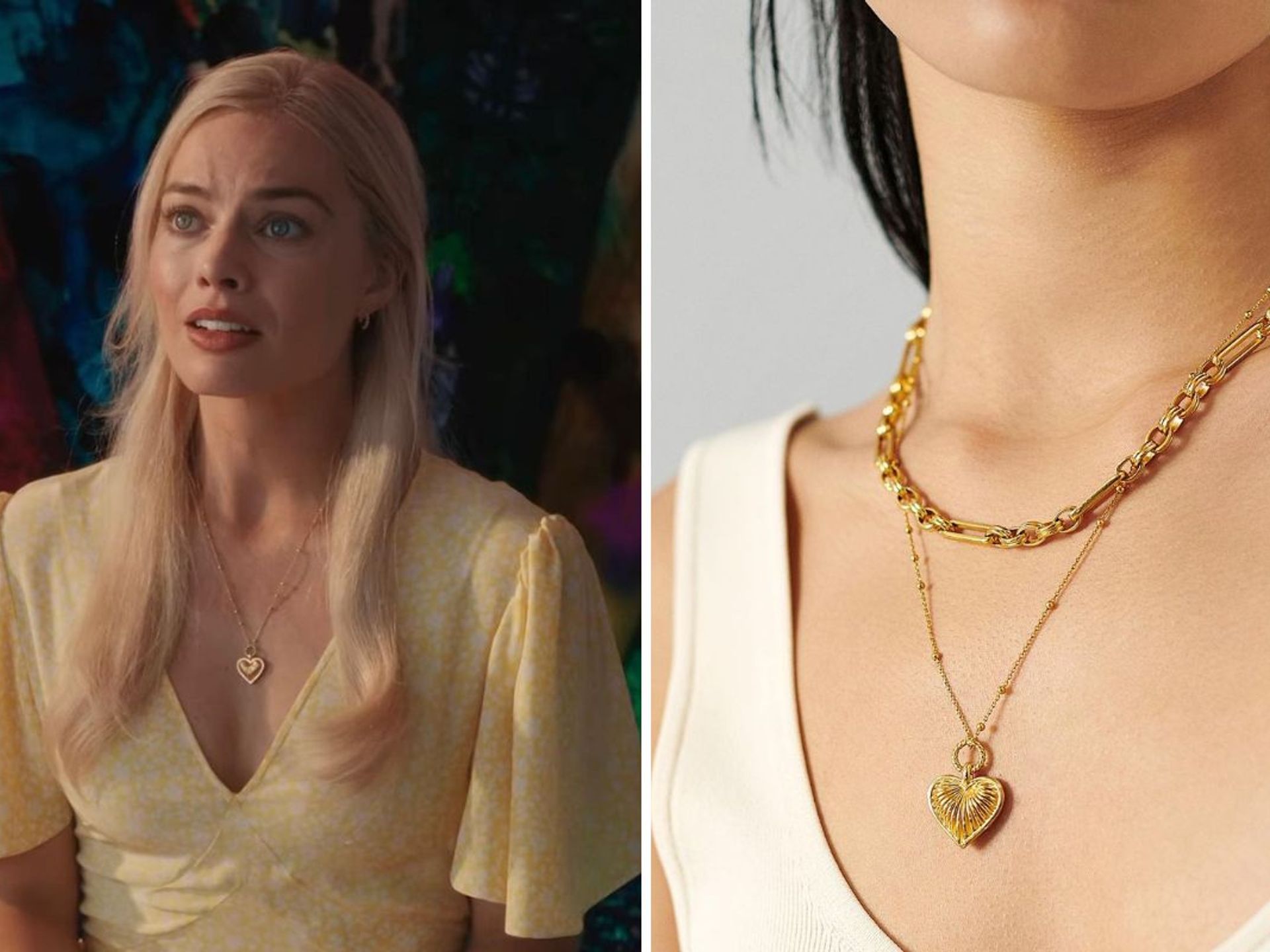 Margot Robbie's Barbie heart necklace is from Meghan Markle's