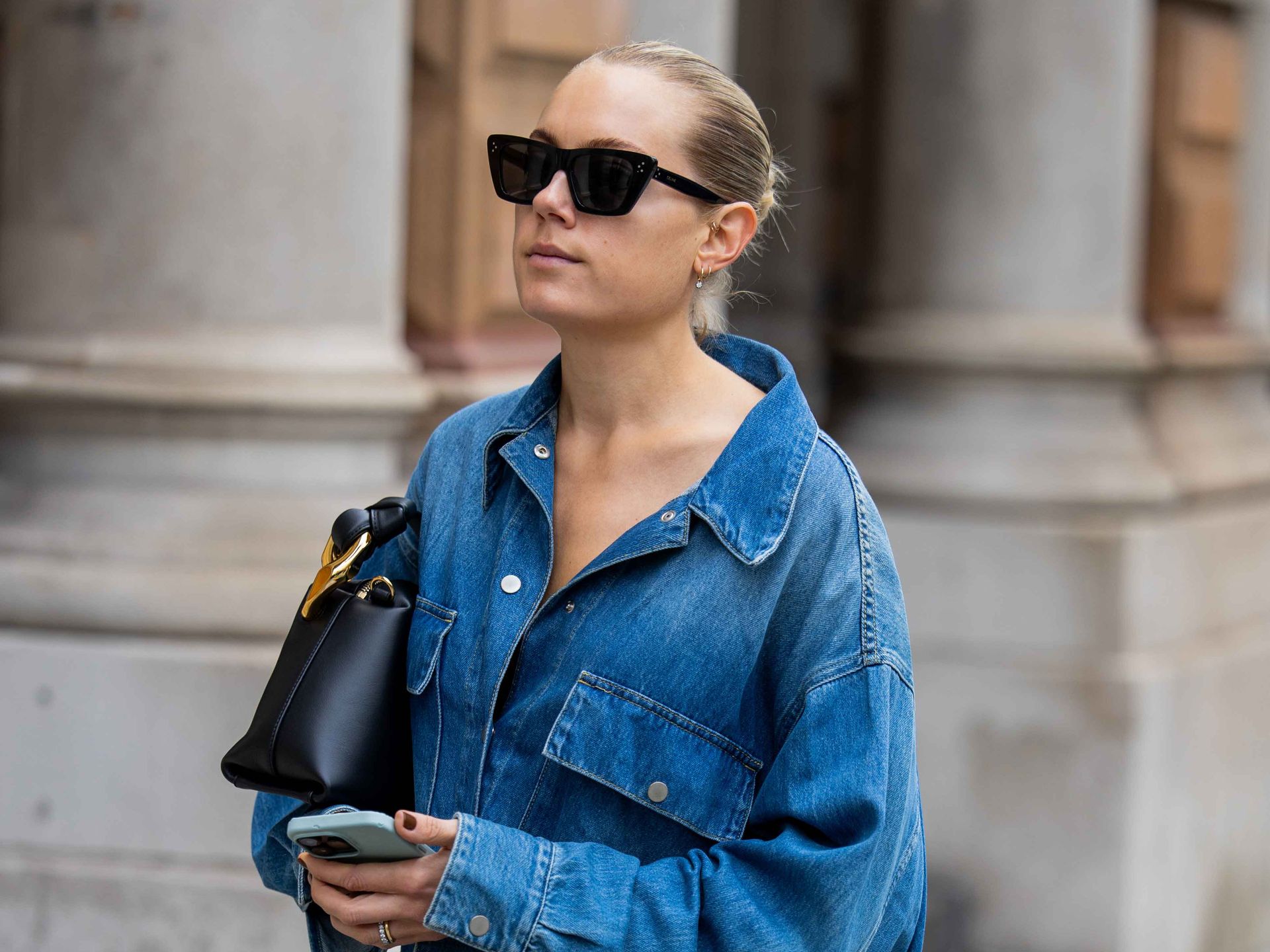 Denim Dress & Neutral Accessories - Life with Emily