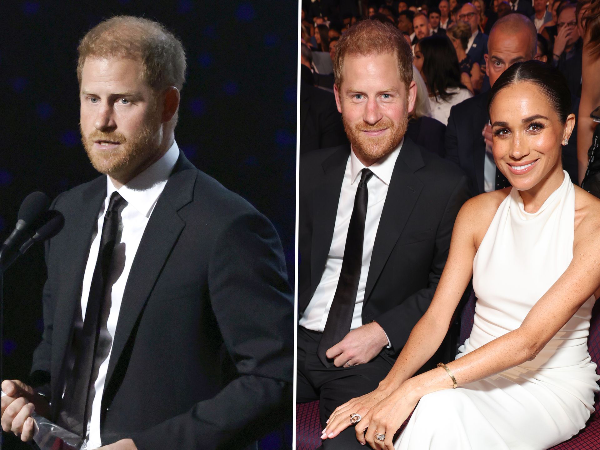 Prince Harry addresses ESPY Award criticism in powerful speech as proud  wife Meghan Markle looks on - all the photos | HELLO!