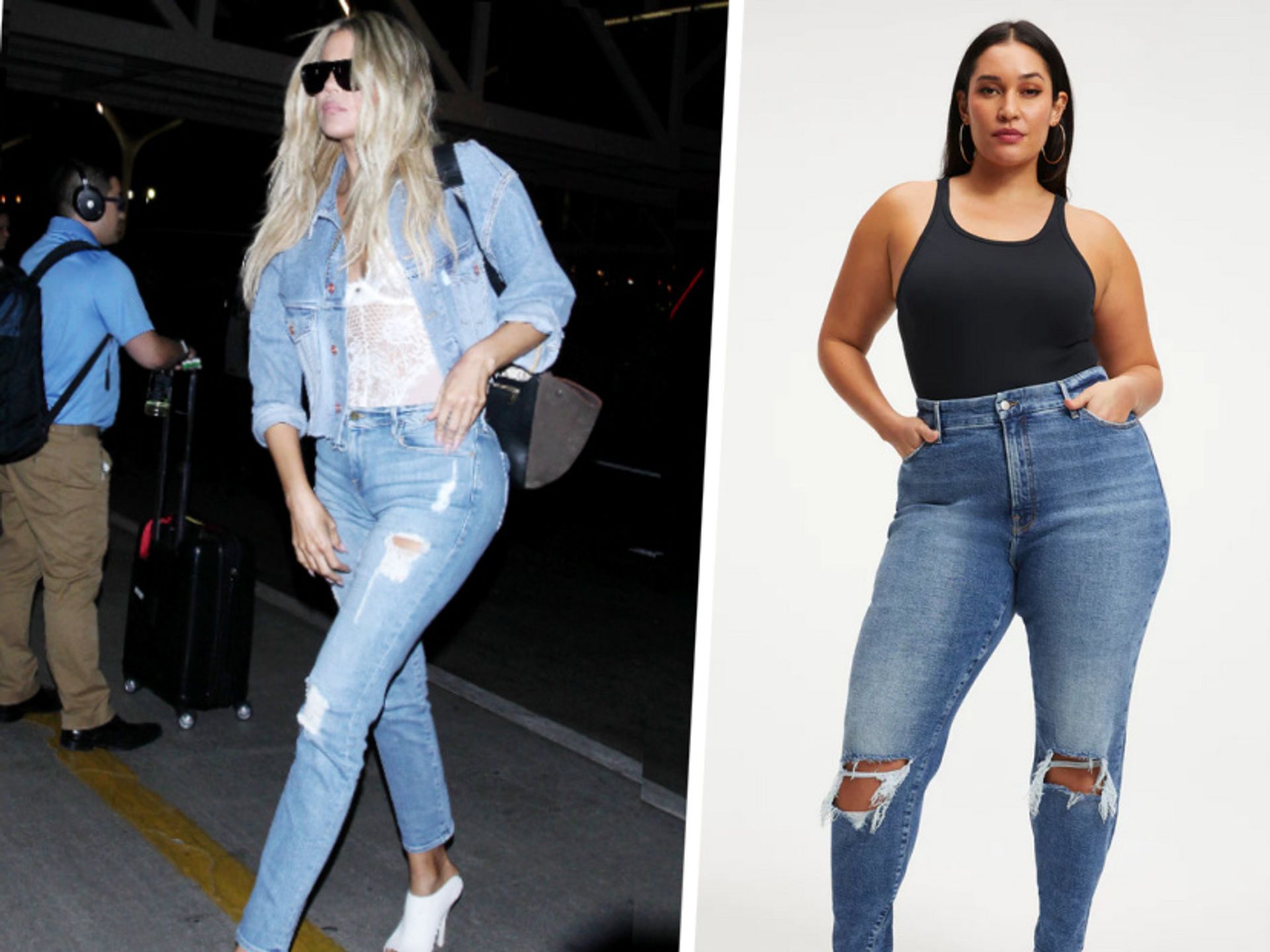 Khloé Kardashians waistshaping Good American jeans are 50 off right now   HELLO