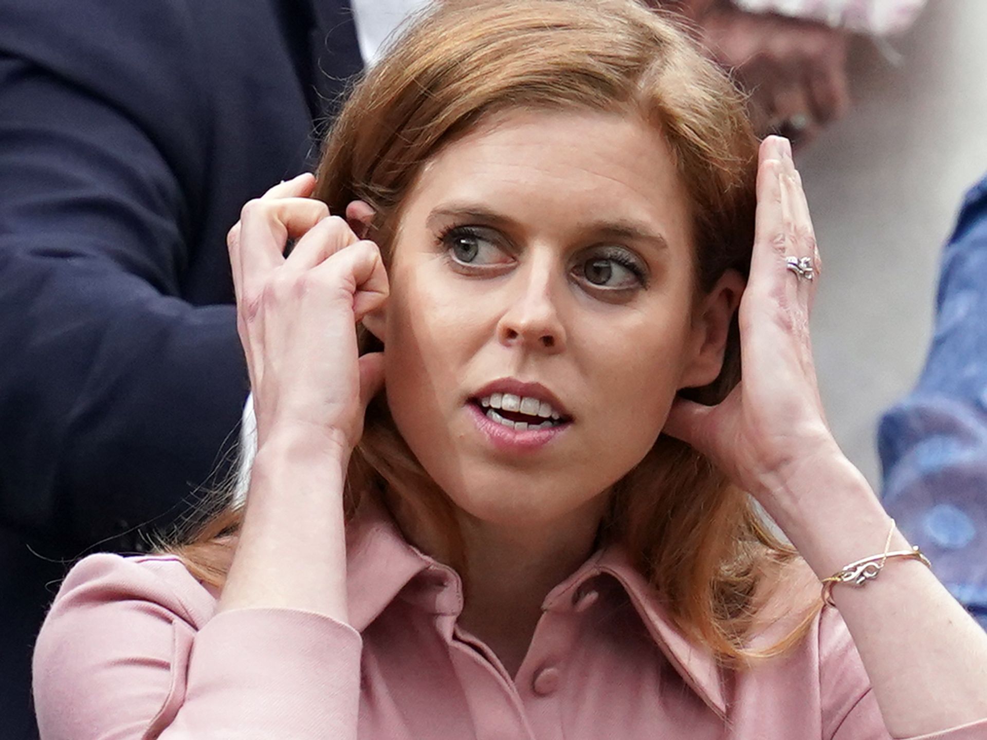 Princess Beatrice has a makeover in waist cinching Wimbledon dress