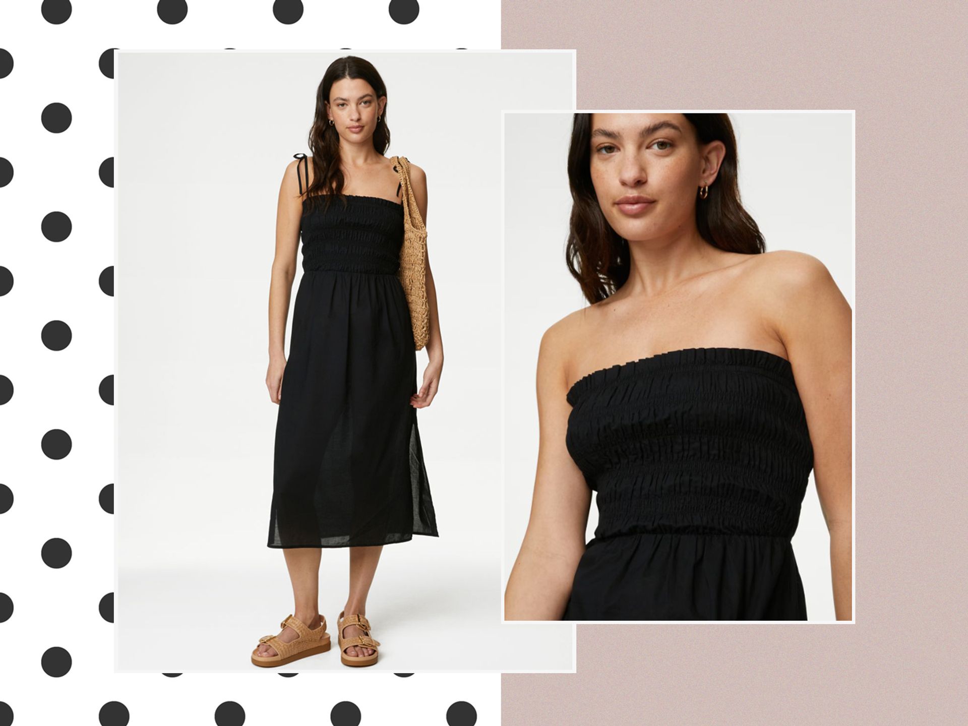 Marks and spencer black dress best sale