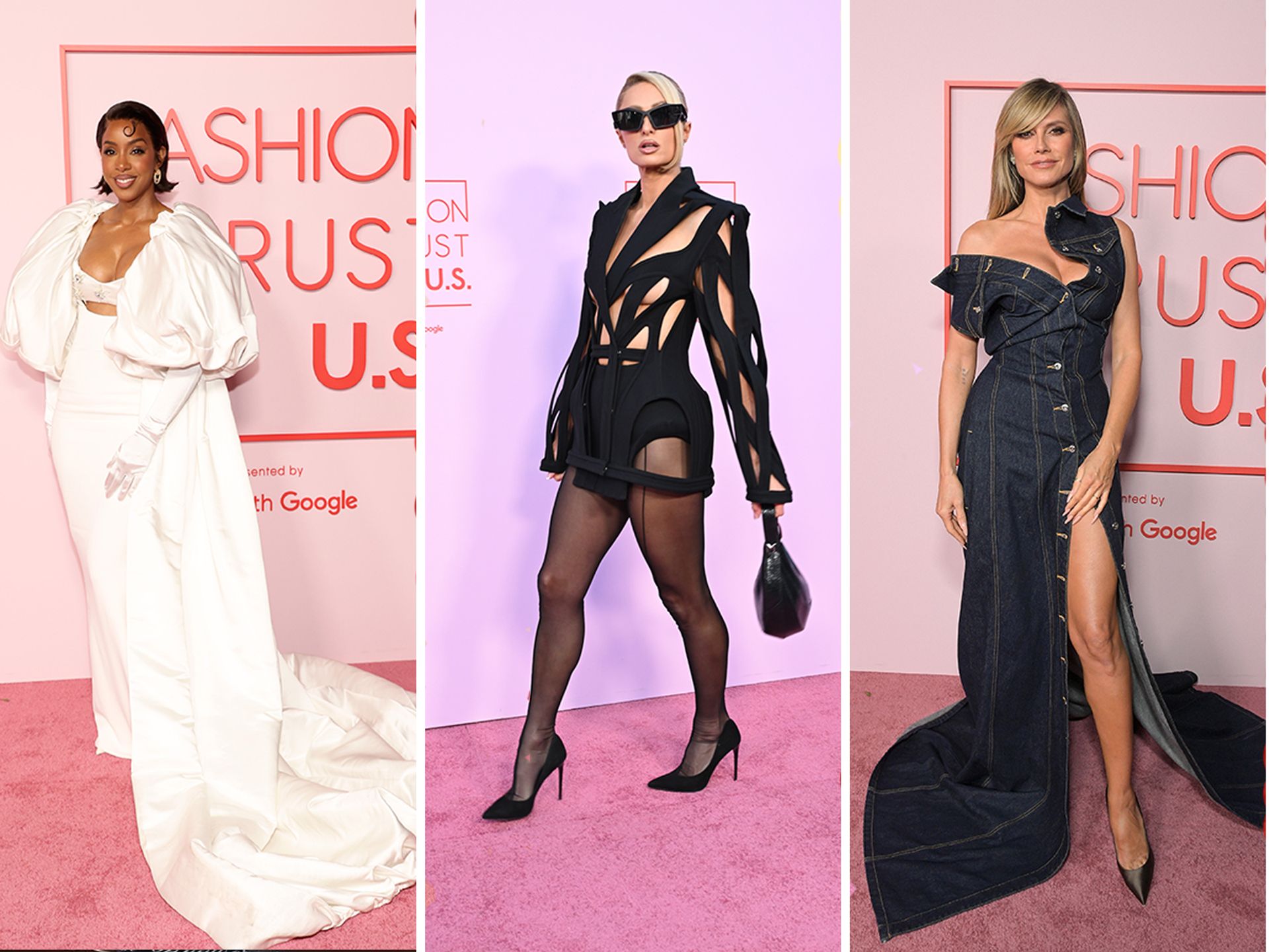 Paris Hilton goes braless and Heidi Klum is all legs as they lead the stars  at 2024 Fashion Trust U.S. Awards | HELLO!