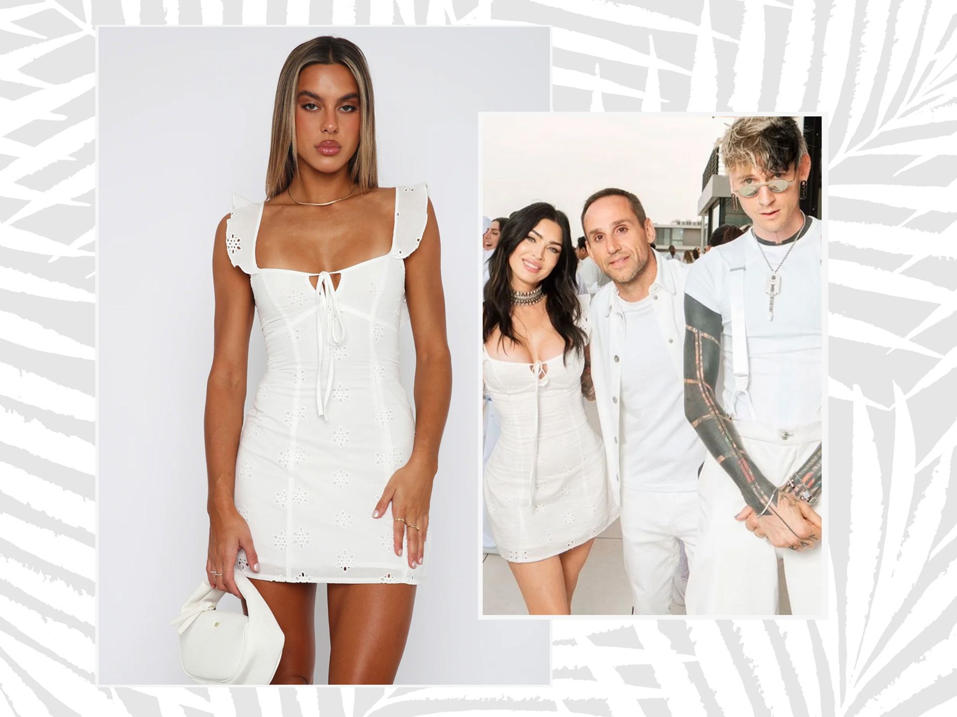 Megan Fox s white dress is the affordable mini you never knew you needed HELLO