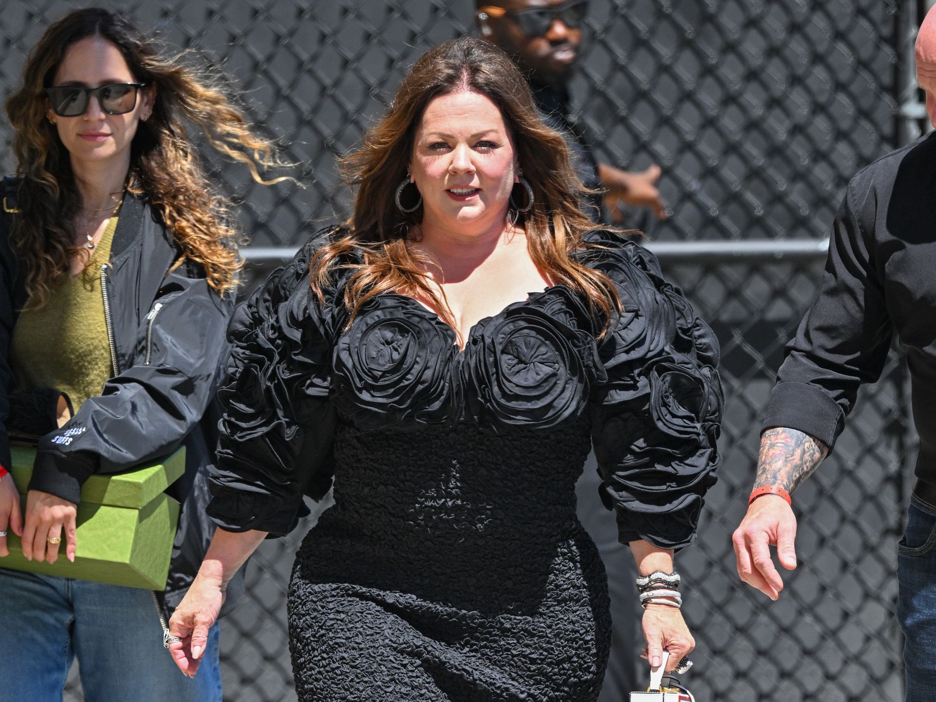 Melissa McCarthy showcases her incredible weight loss in waist cinching black dress HELLO