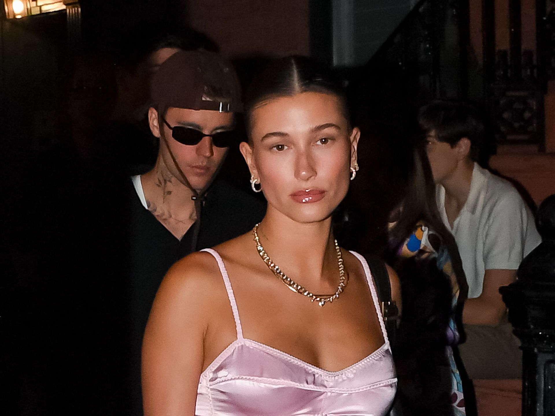 Hailey Bieber just gave the 90s slip dress a quiet luxury makeover