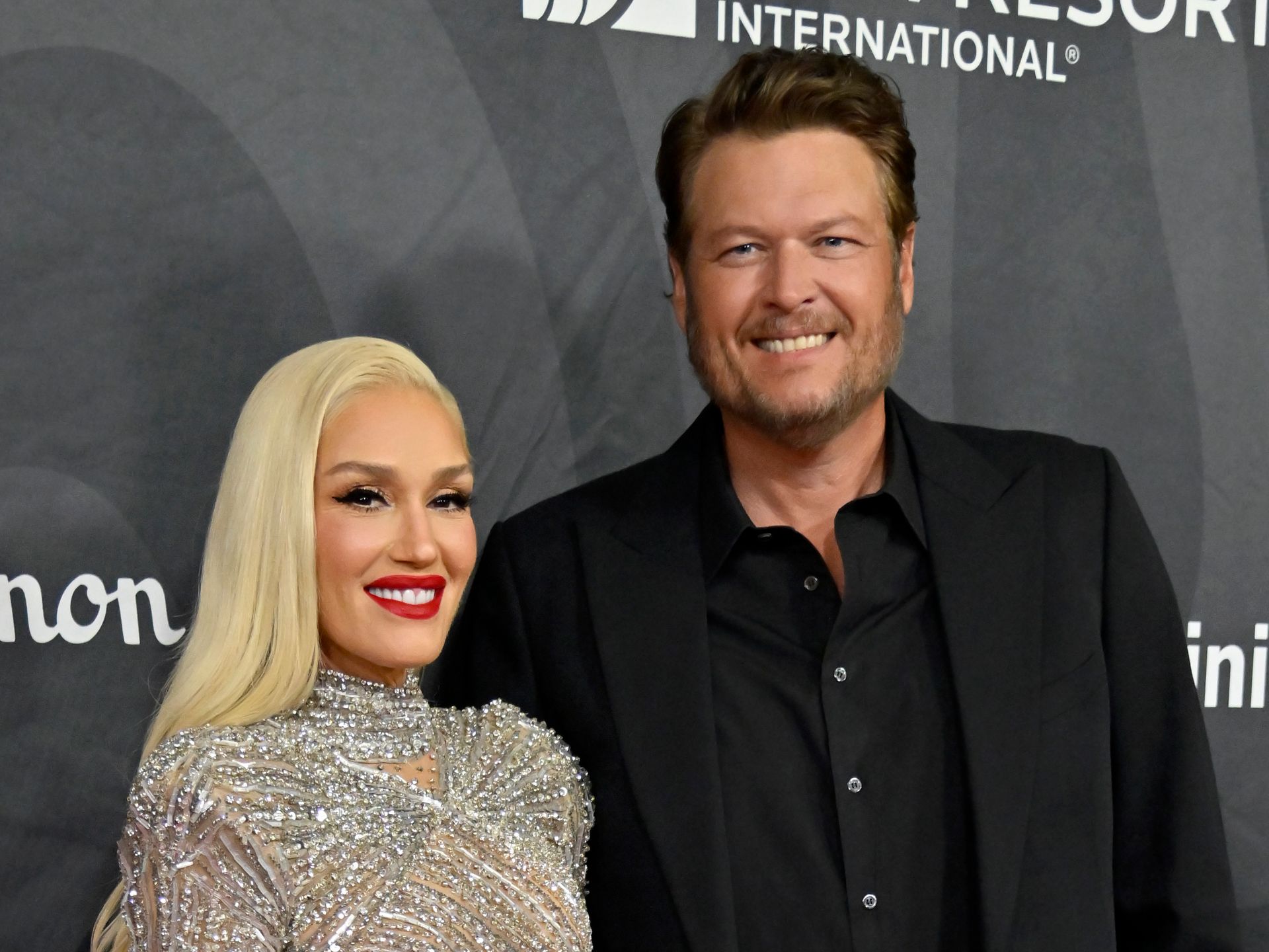 Gwen Stefani looks phenomenal in sheer crystal mini dress for date night  with Blake Shelton | HELLO!