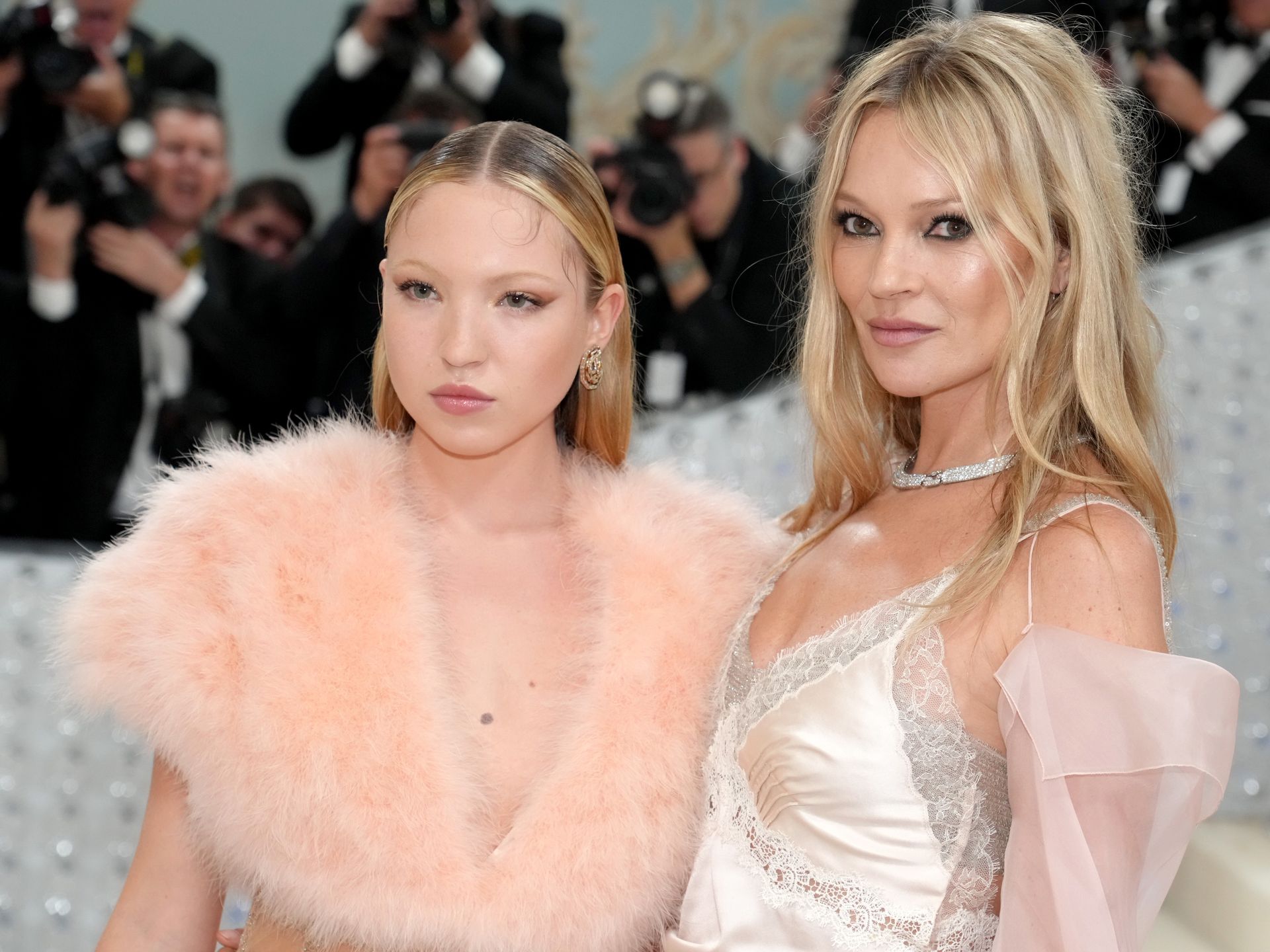 Lila Moss Honors Mom Kate Moss With Sheer Dress at the Fashion