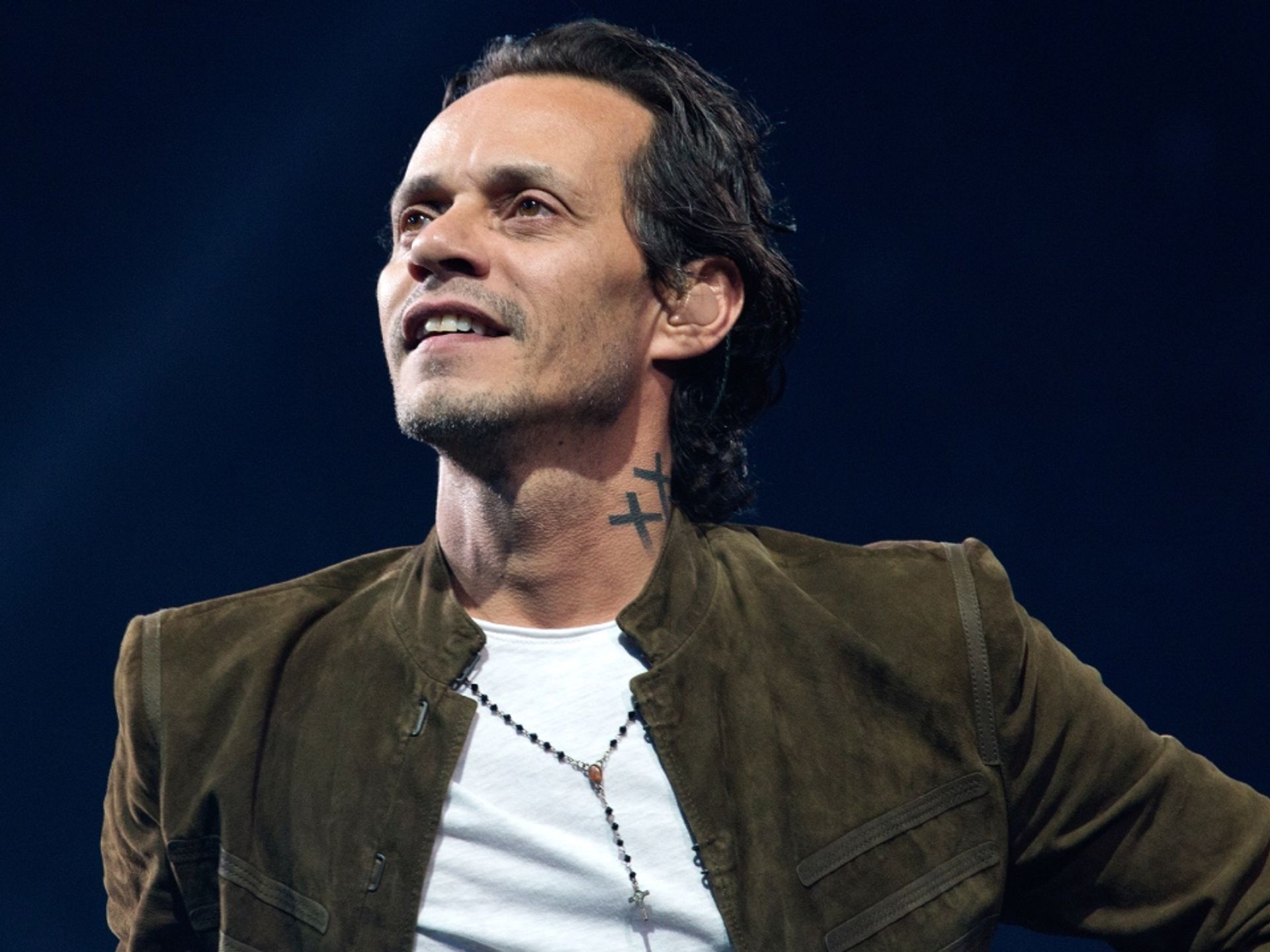 Marc Anthony displays neck tattoo while filming adaptation of LinManuel  Mirandas In The Heights  Daily Mail Online