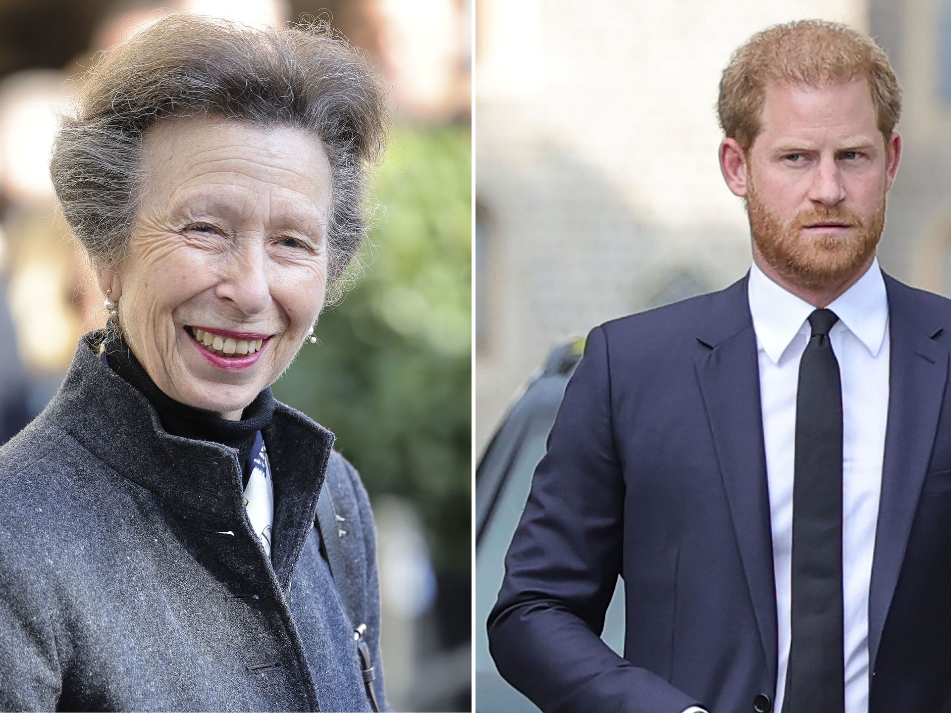 Princess Anne's touching gesture to Prince Harry as he arrived to say final  goodbye to Queen | HELLO!
