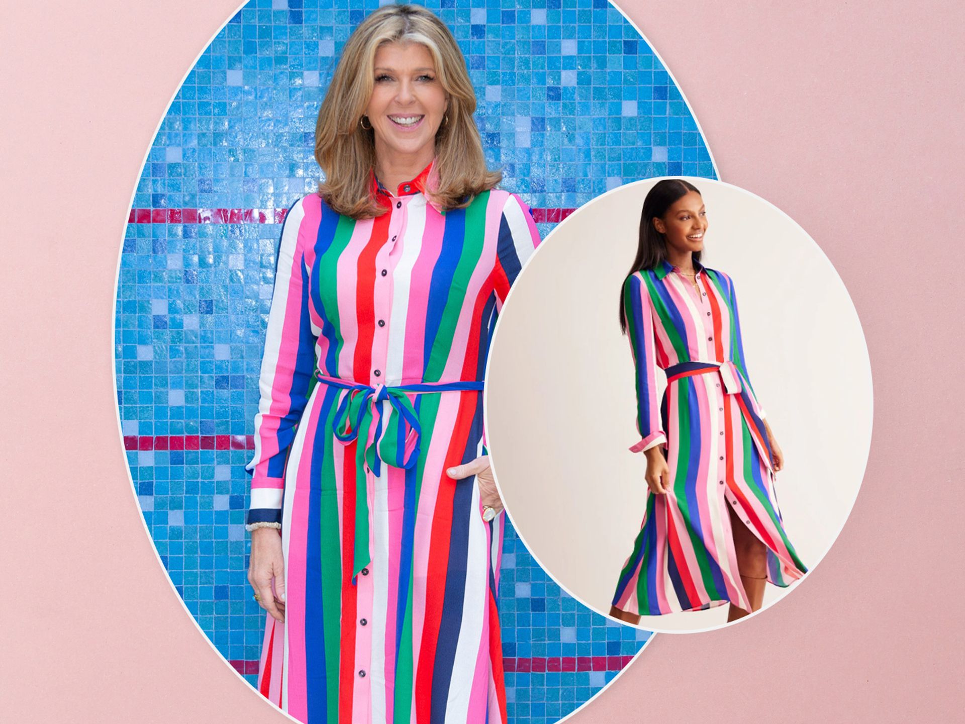 Kate Garraway wows in flattering rainbow dress of dreams where to shop it HELLO