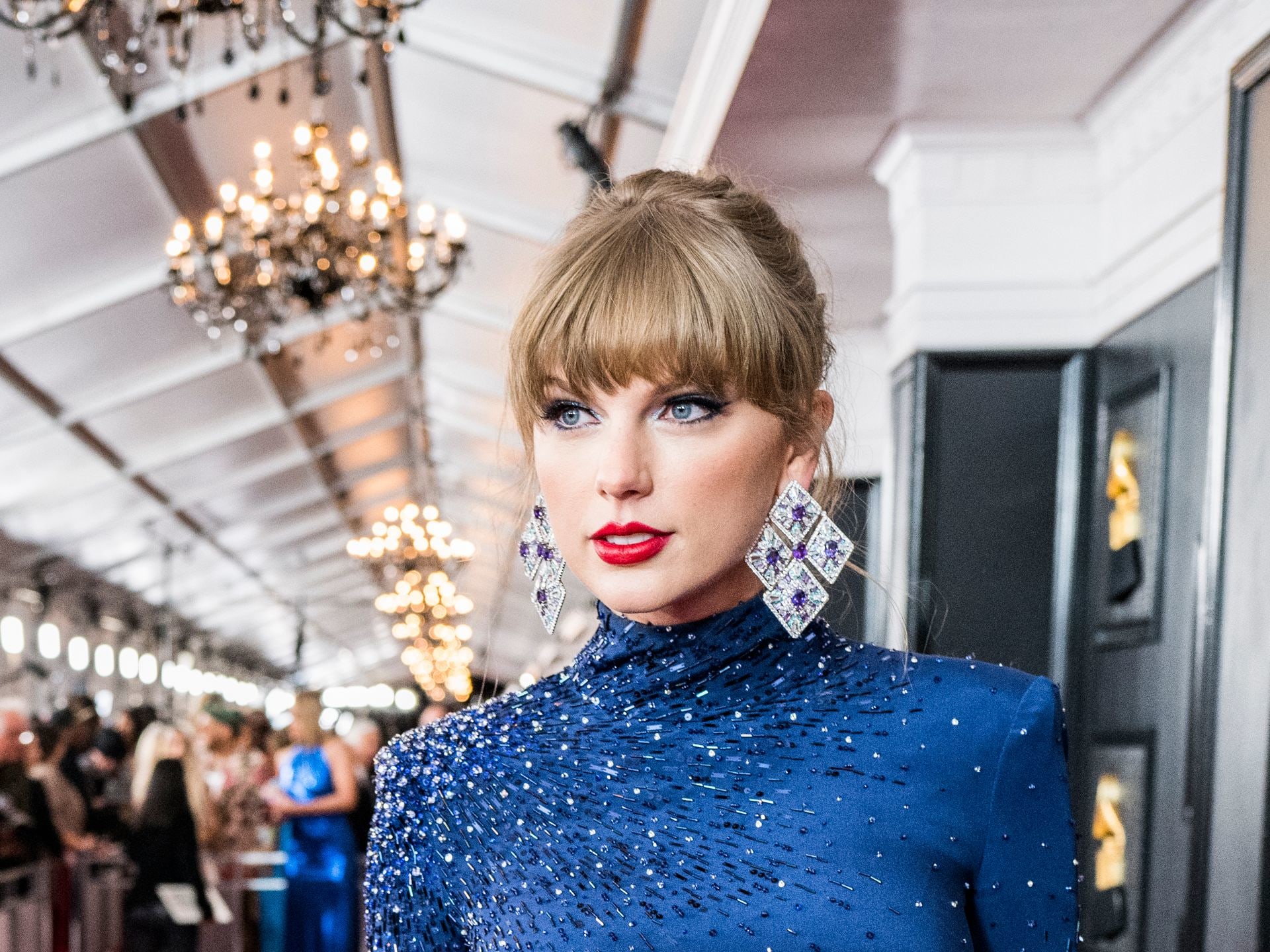 Taylor Swift is a tinsel dream in dazzling bodysuit that took 350