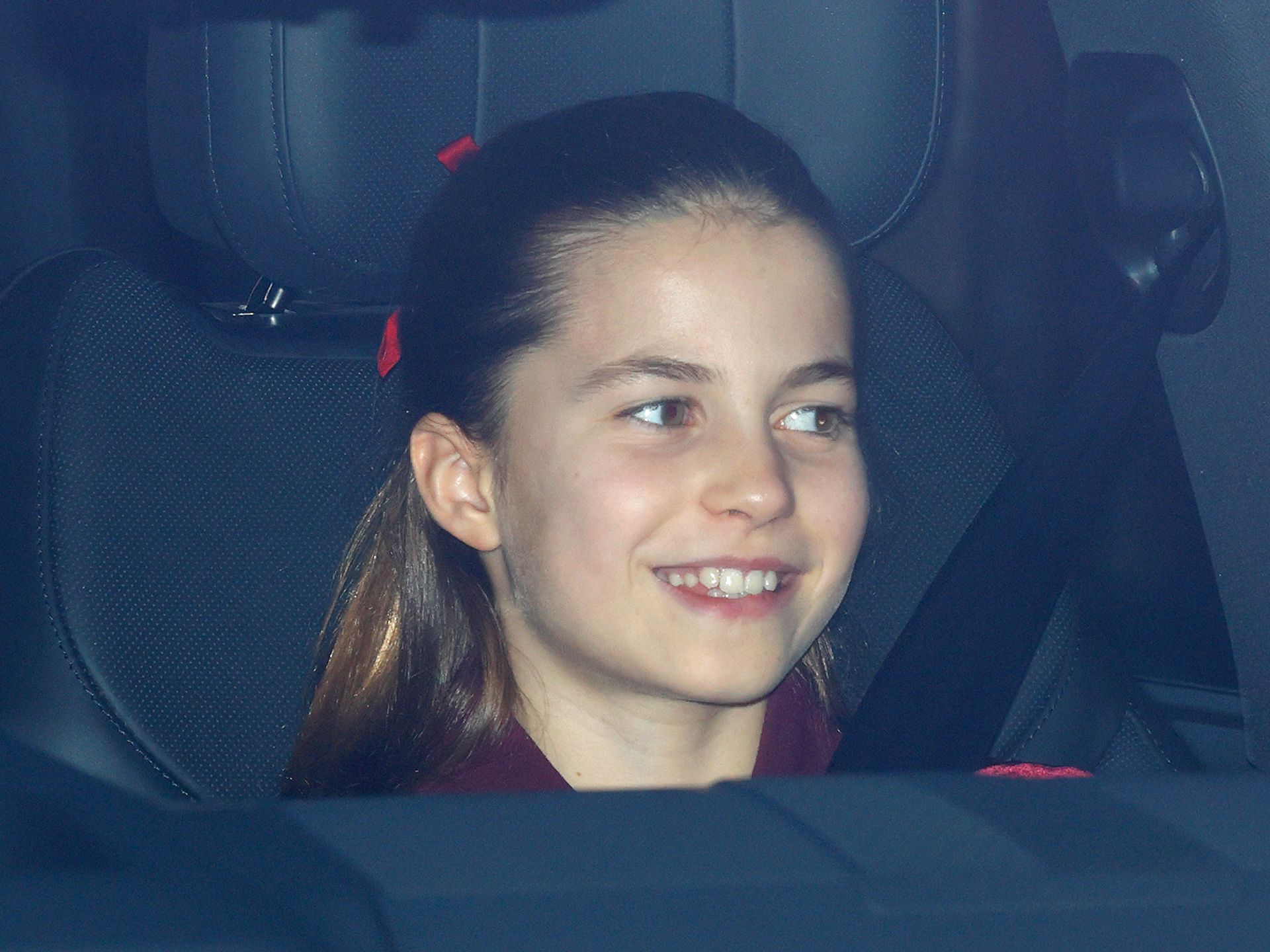 Princess Charlotte is a festive fairy in 'unfussy' ruby velvet dress |  HELLO!