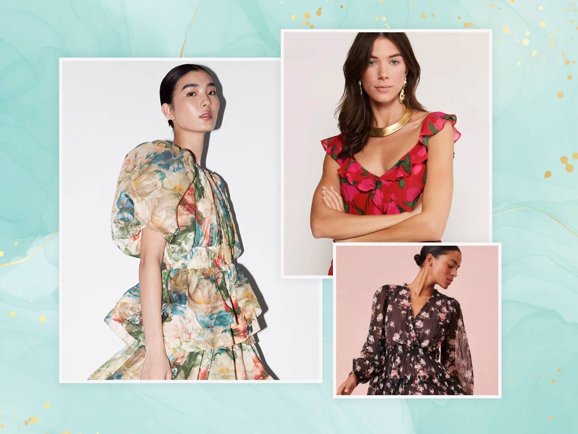 Vibrant Floral Maxi Dress  Chiffon blouses designs, Floral dress