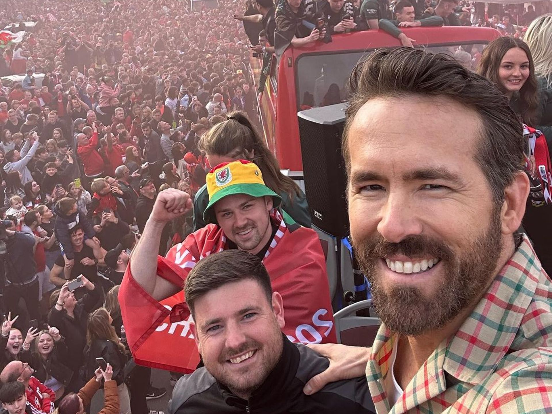 Inside Ryan Reynolds' 'bonkers celebration' after Wrexham promotion | HELLO!