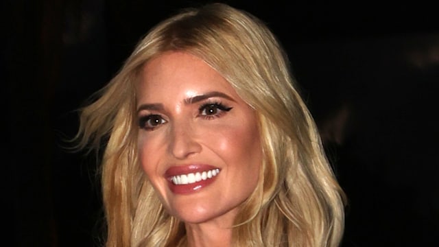 Ivanka Trump wears midnight blue dress at beachside eatery in Miami Beach, Florida. 