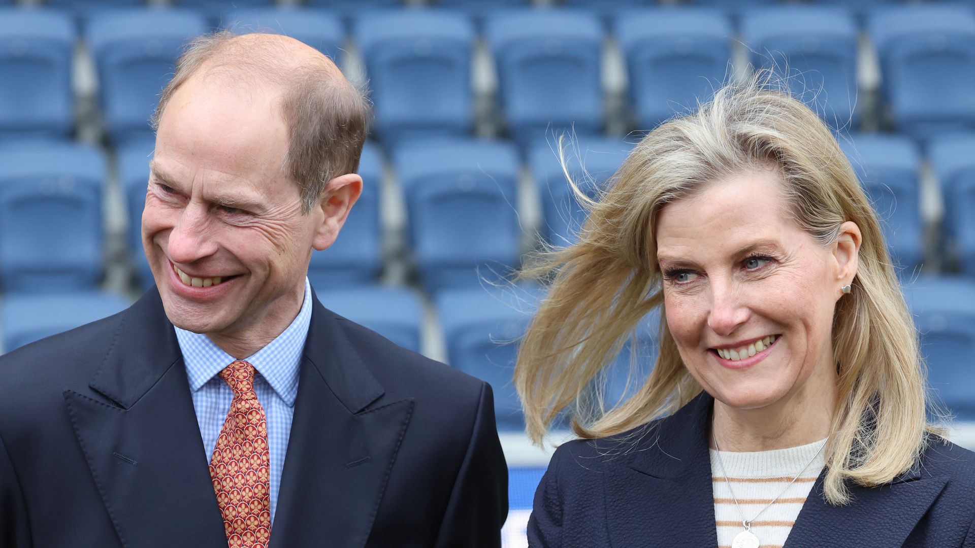 Prince Edward, Duke of Edinburgh and Sophie, Duchess of Edinburgh smiling