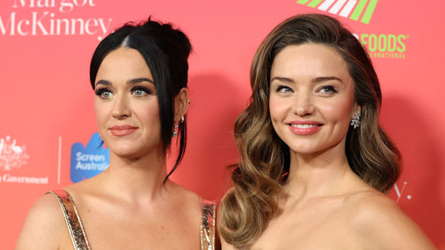 Katy Perry and Miranda Kerr attend the G'Day USA Arts Gala at Skirball Cultural Center on January 28, 2023 in Los Angeles, California
