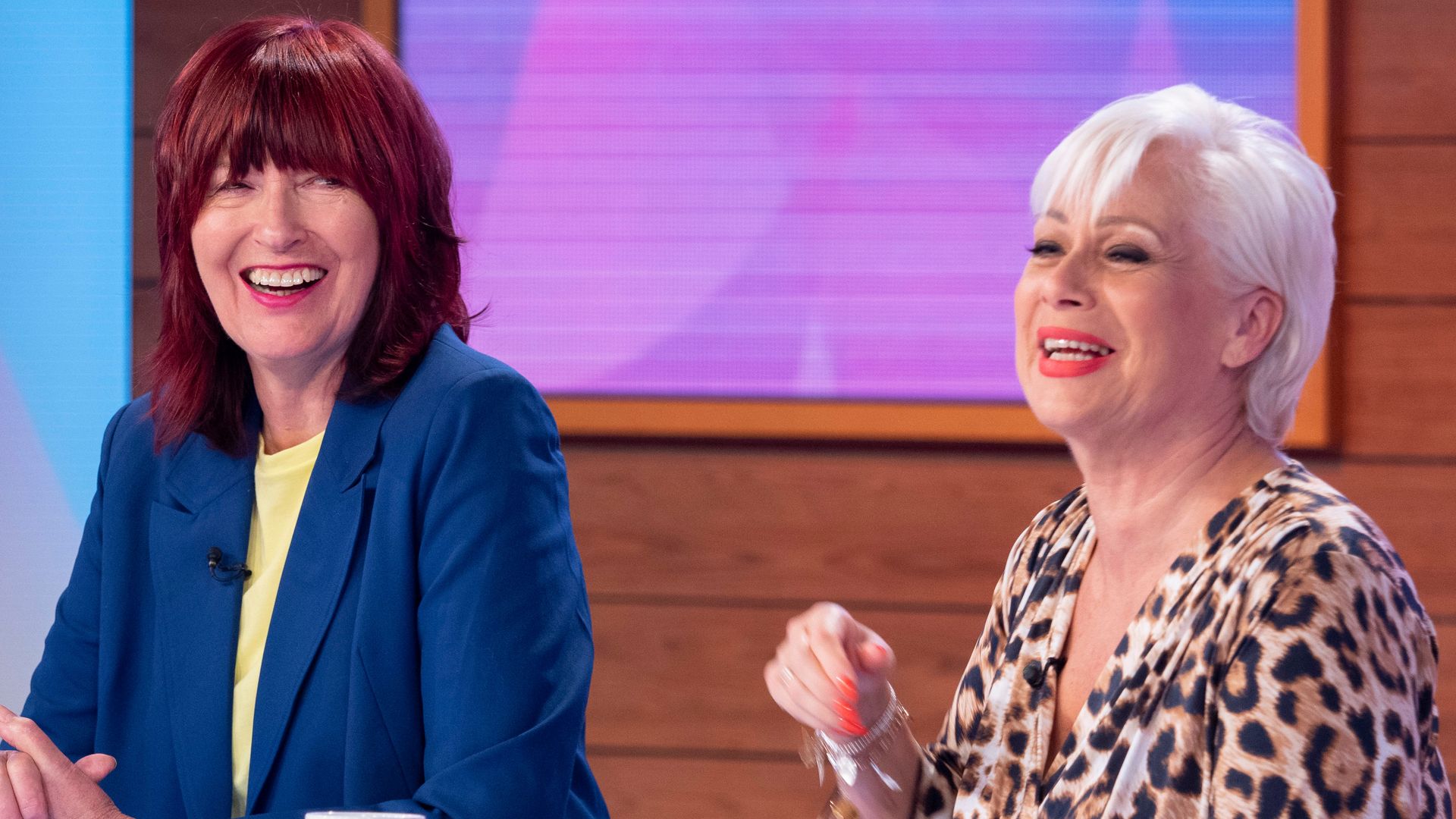 Janet Street-Porter and Denise Welch laughing on Loose Women