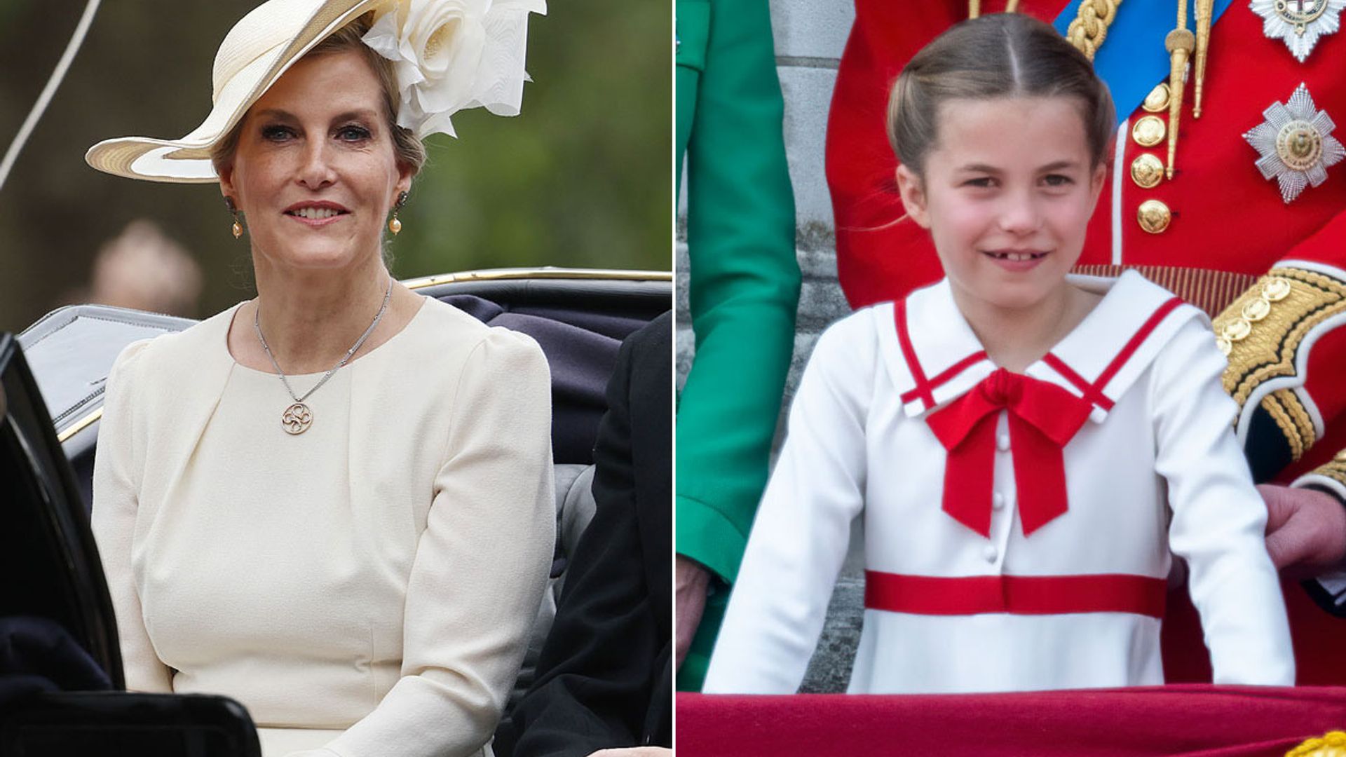 Princess Charlotte and Sophie Wessex's sweet Trooping moment you almost(02)