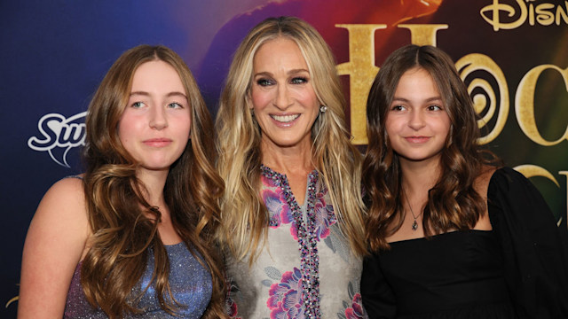 Marion Loretta Elwell Broderick, Sarah Jessica Parker and Tabitha Hodge Broderick attend at Disney's "Hocus Pocus 2" premiere at AMC Lincoln Square Theater on September 27, 2022 in New York City