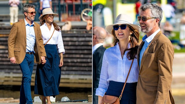 Queen Mary and King Frederik hold hands during romantic stroll in Norway