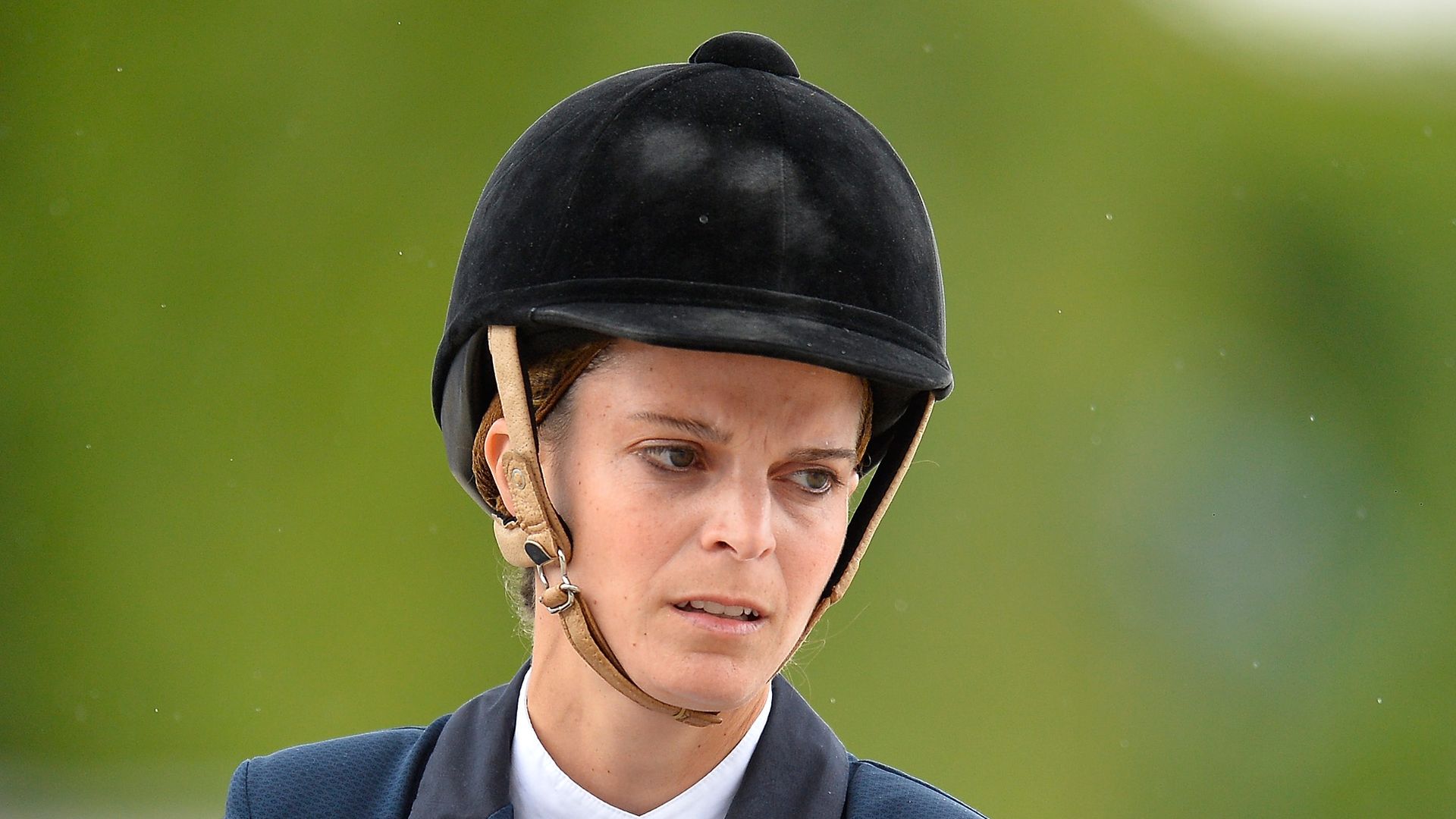 Athina Onassis riding a horse