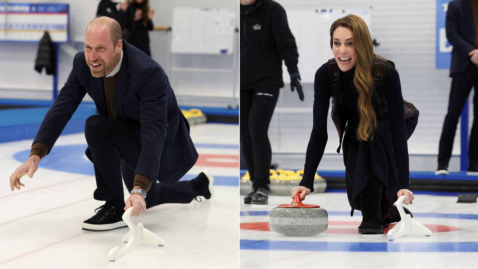 William and Kate went head to head at the curling academy