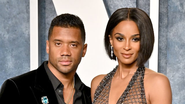 Russell Wilson and Ciara attend the 2023 Vanity Fair Oscar Party hosted by Radhika Jones at Wallis Annenberg Center for the Performing Arts on March 12, 2023 in Beverly Hills, California.