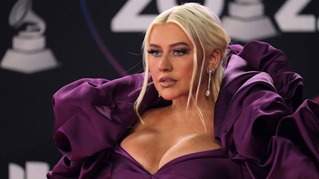 Christina Aguilera on the red carpet at 23rd Latin Grammy Awards 2022