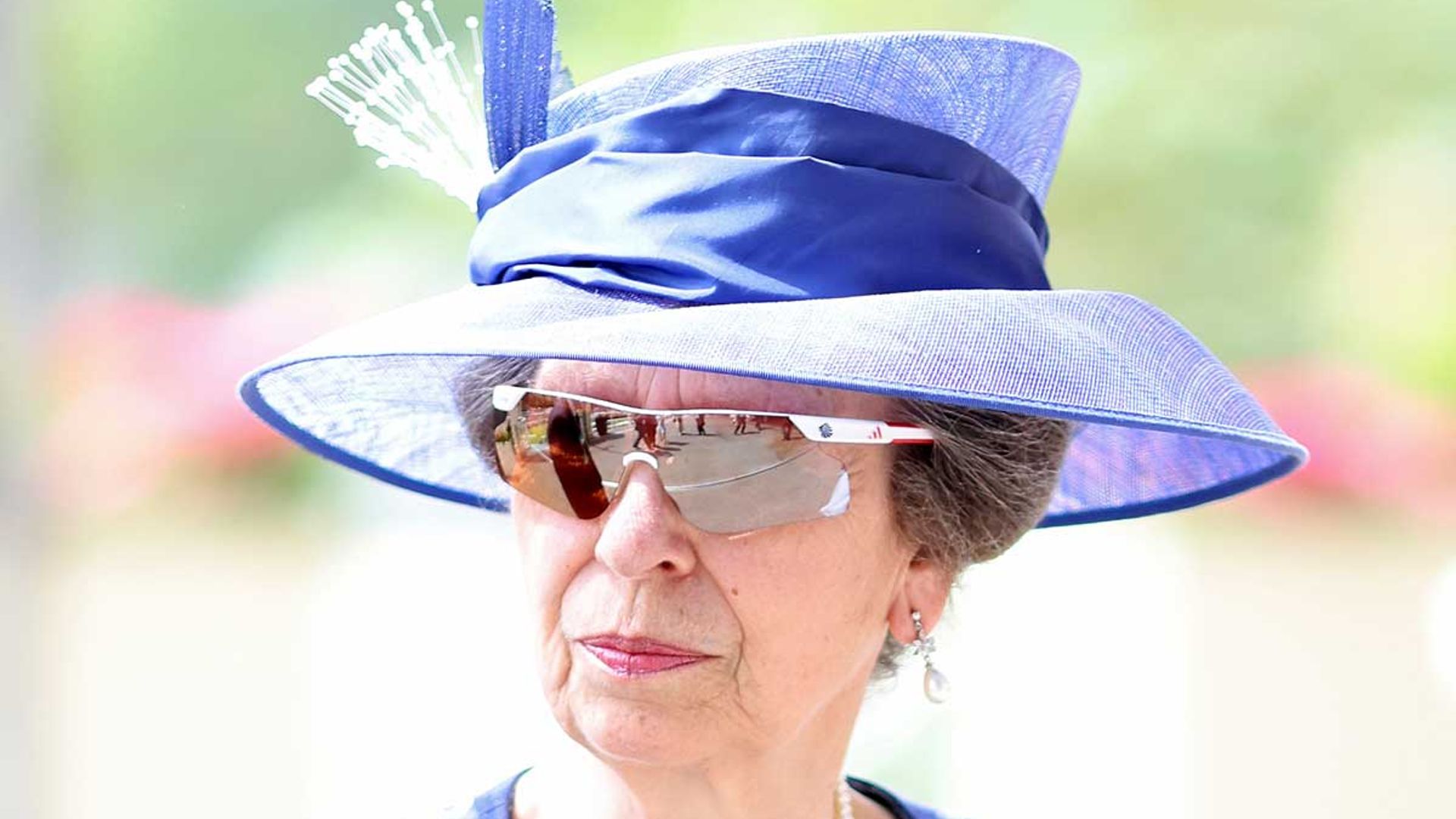 princess anne wears blue ascot