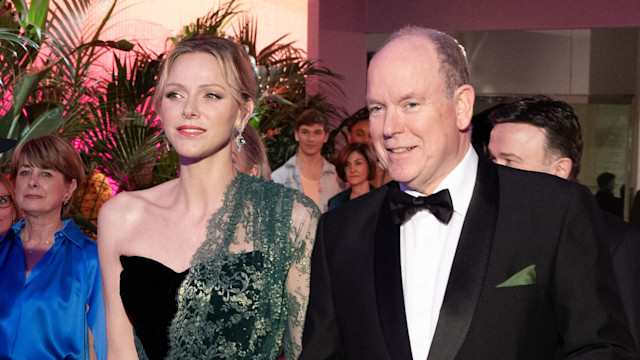 Princess Charlene of Monaco and Prince Albert II of Monaco attend the Rose Ball 2025 