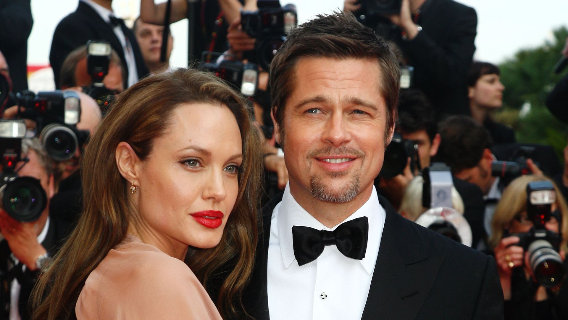 Brad Pitt and Angelina Jolie attend the Inglourious Basterds Premiere held at the Palais Des Festivals during the 62nd International Cannes Film Festival on May 20th, 2009 in Cannes, France