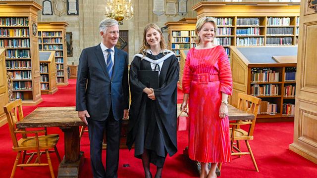 Princess Elisabeth with her parents at her graduation