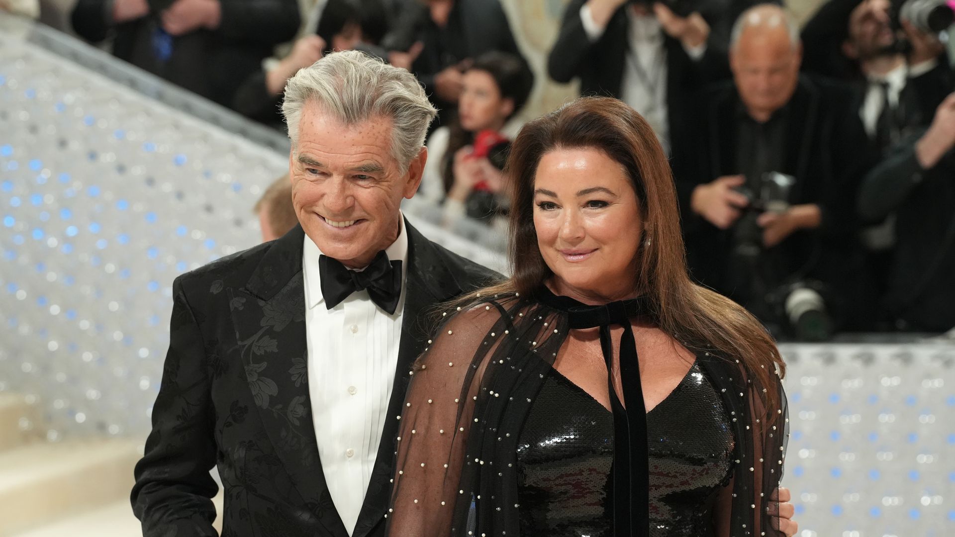Pierce Brosnan and Keely Shaye Smith attend The 2023 Met Gala