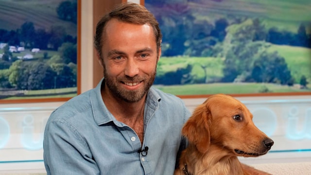 James Middleton on Good Morning Britain with his pet dog