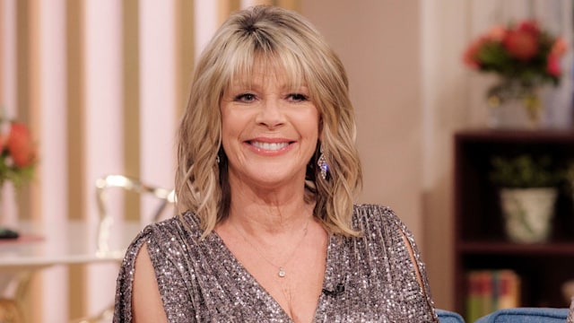 Ruth Langsford wearing a sequin jumpsuit