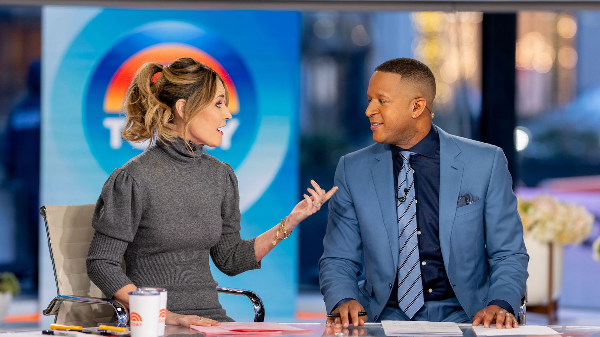 Savannah Guthrie and Craig Melvin on Wednesday, January 22, 2025
