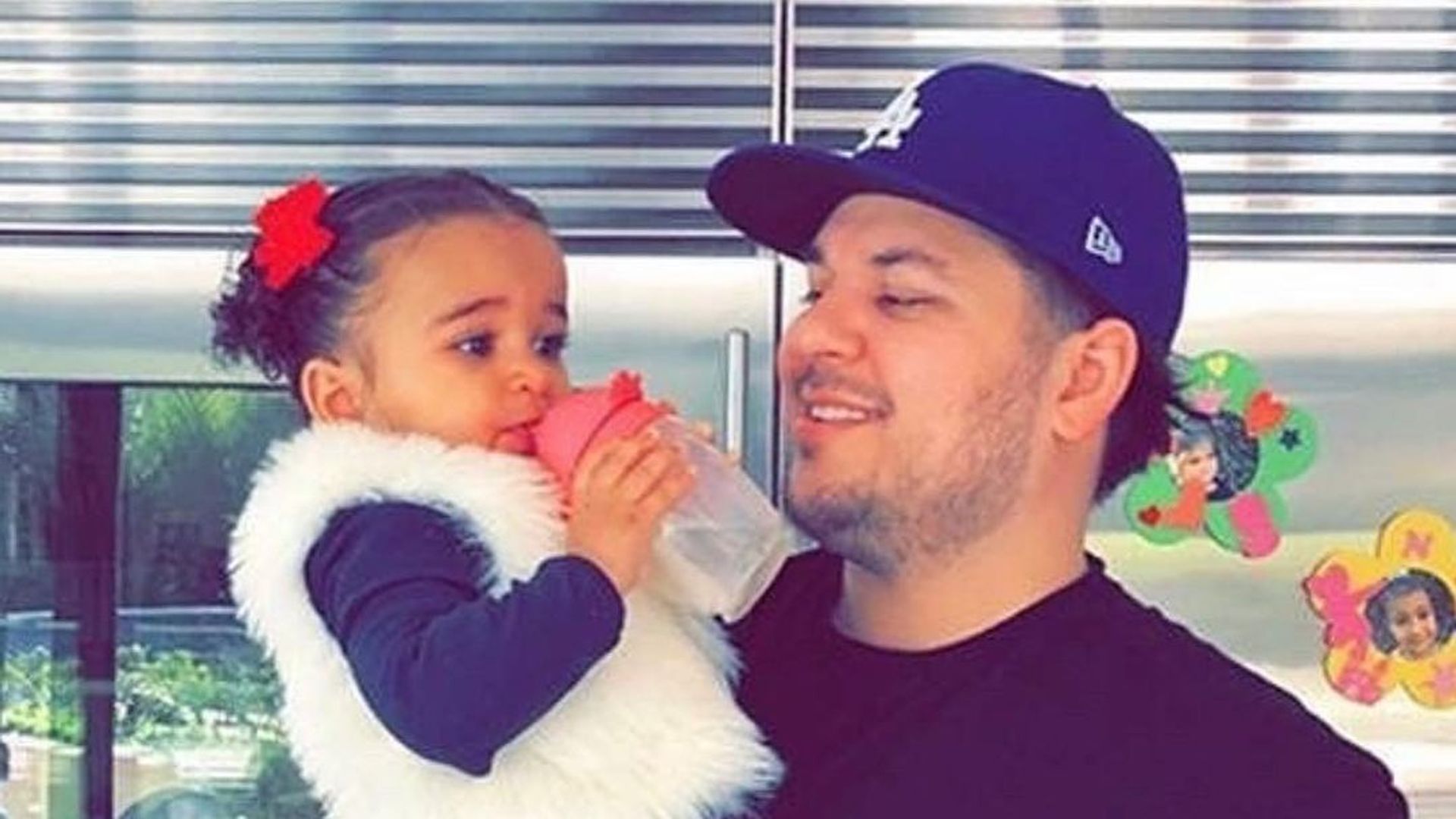 Rob Kardashian pictured with daughter Dream