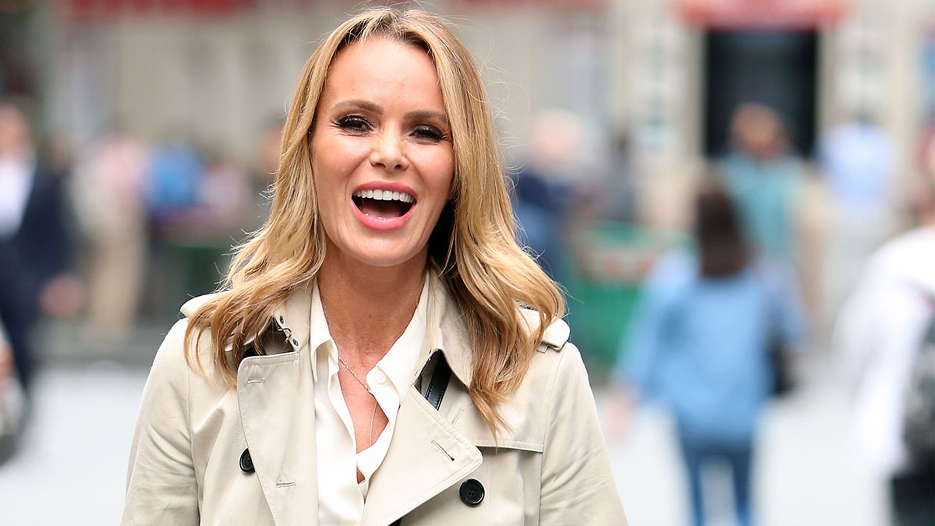 amanda holden outfits trench coat