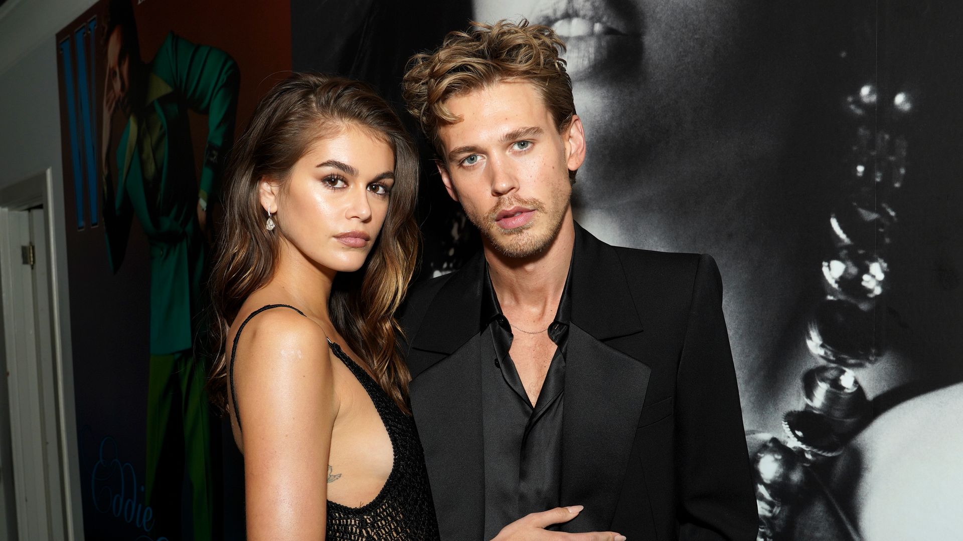 Kaia Gerber and Austin Butler attend W Magazine's Annual Best Performances Party at Chateau Marmont on February 24, 2023 in Los Angeles, California