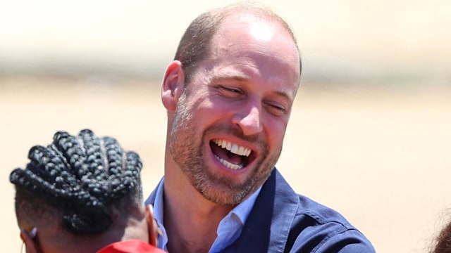 Prince William laughing in South Africa