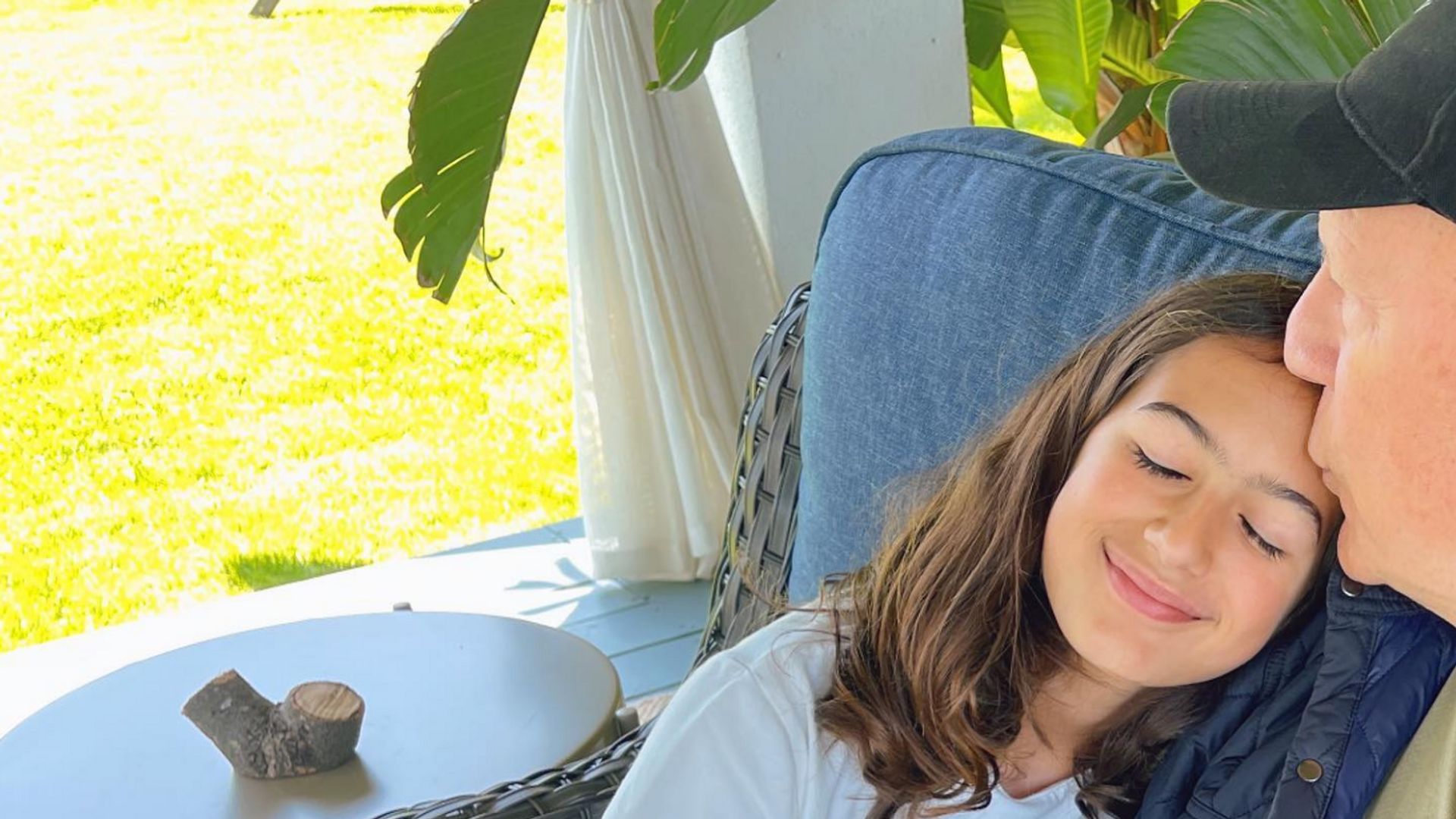 Photo shared by Bruce Willis' wife Emma Heming Willis on Instagram for Father's Day 2023, where he is pictured with his daughter Mabel Ray